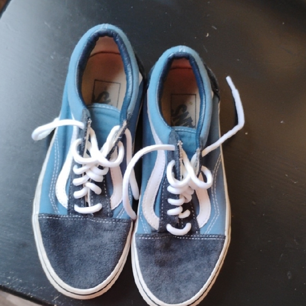 Vans Two-Tone Blue and White Sneakers